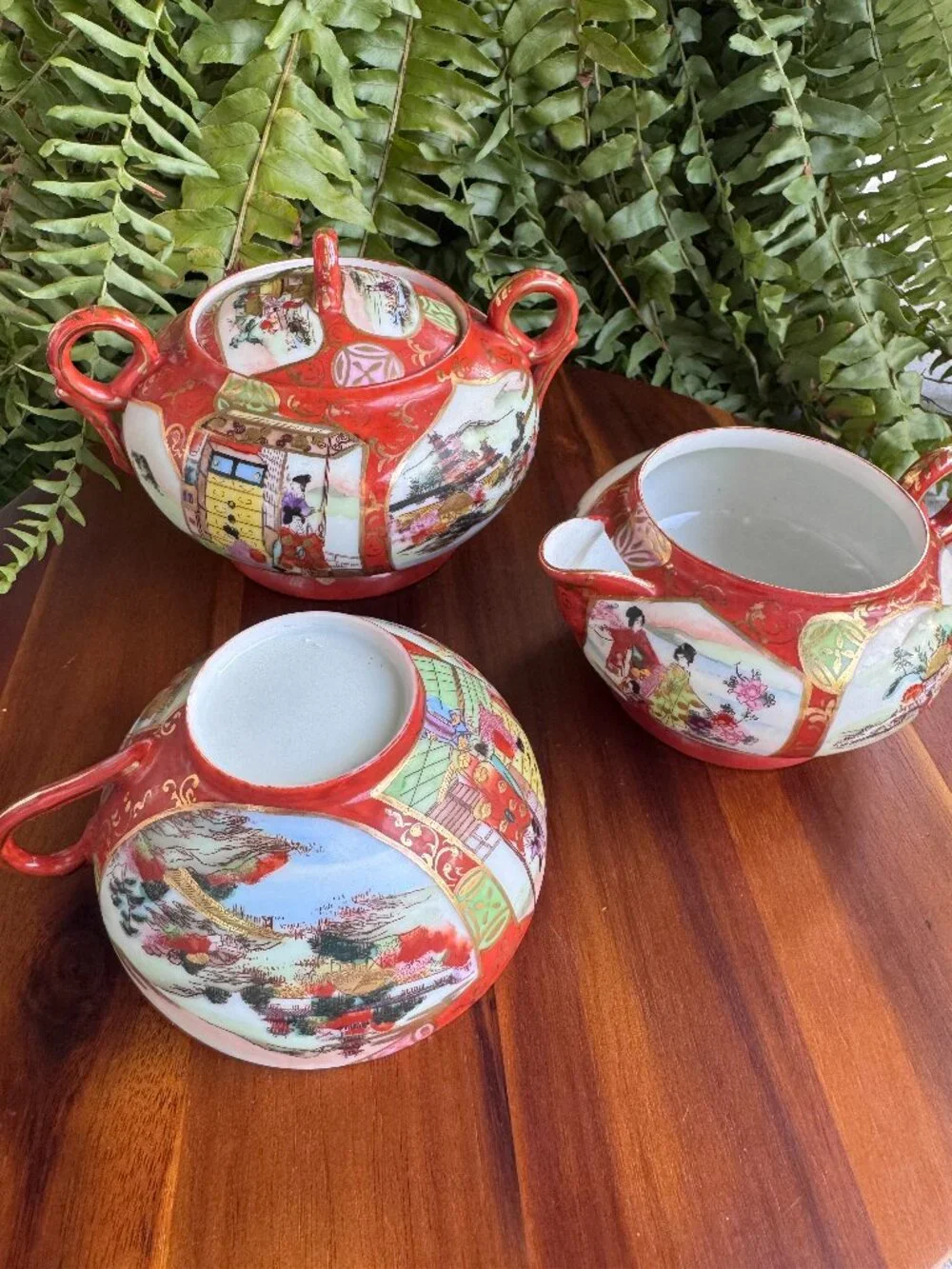 Antique Kutani Ware Geisha Creamer, Japan